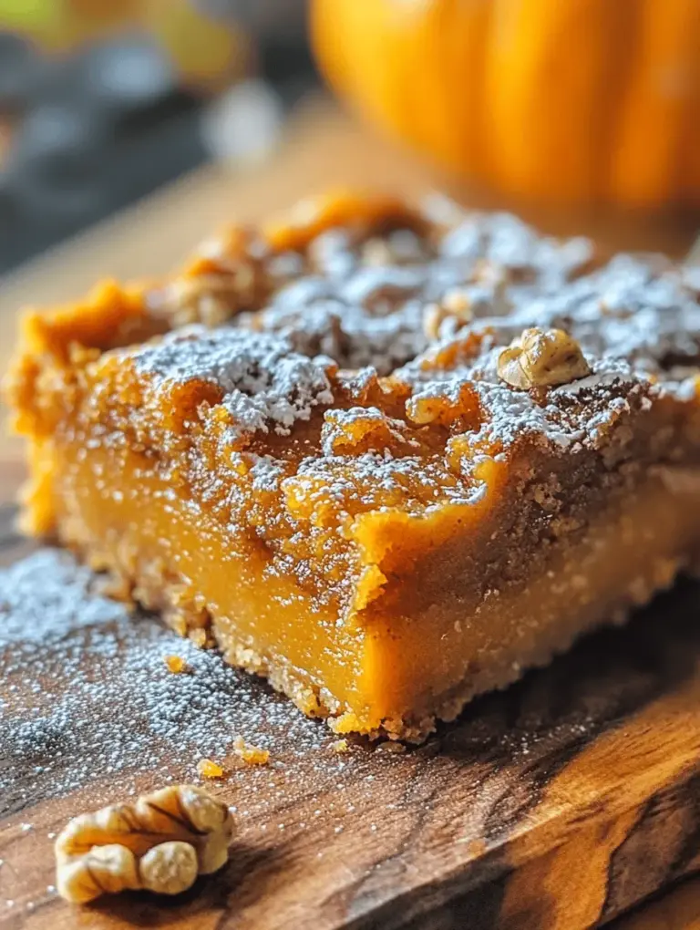 As the leaves begin to change and the crispness of autumn fills the air, pumpkin desserts take center stage in many kitchens. The warm, comforting flavors of pumpkin evoke nostalgia and celebration, making them a favorite for both casual gatherings and festive occasions. Among the myriad of pumpkin-based treats, pumpkin bars have carved out a special niche. These delightful desserts not only offer the rich, spiced profile we associate with fall but also embody a soft, moist texture that keeps friends and family coming back for seconds.