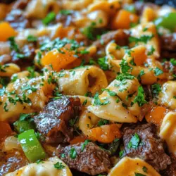 Cheesesteak Tortellini: Quick & Creamy Provolone Delight