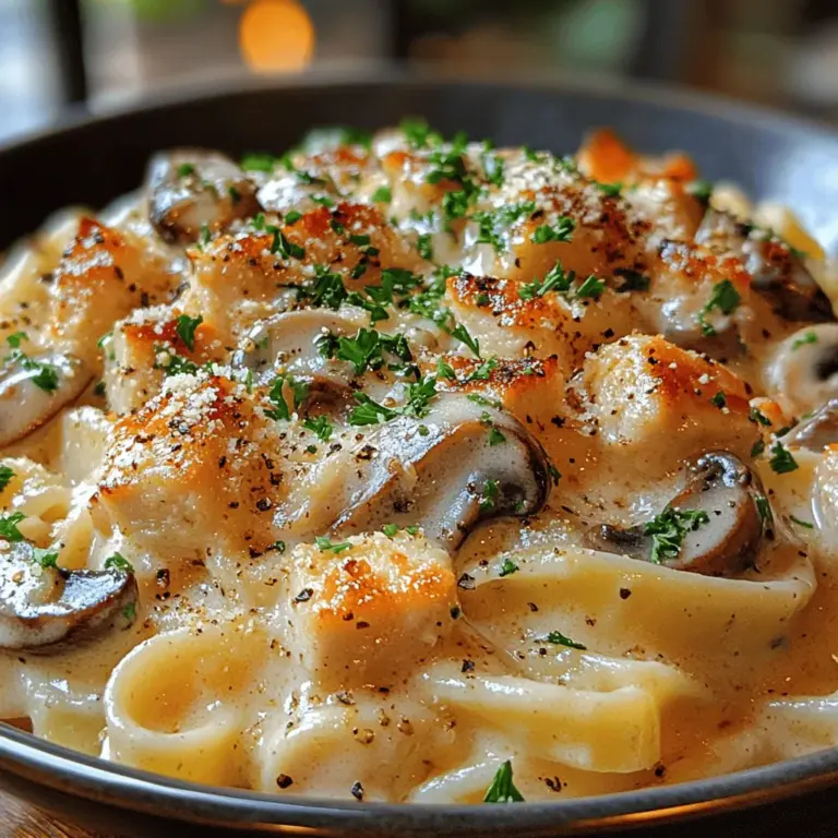 Creamy Chicken & Mushroom Pasta is a quintessential comfort dish that has earned its place in the hearts of many home cooks and food enthusiasts alike. With its rich, velvety sauce enveloping tender pasta, this dish combines the satisfying flavors of chicken, earthy mushrooms, and aromatic herbs, creating an experience that is both indulgent and comforting. The appeal of creamy pasta dishes lies not only in their delightful taste but also in their ability to evoke a sense of warmth and satisfaction after a long day.