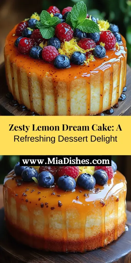 Discover the perfect touch of sunshine with our Exquisite Zesty Lemon Dream Cake recipe! This delightful dessert features a vibrant lemon flavor that’ll brighten any occasion, whether it’s a birthday party, summer gathering, or just a sweet indulgence. With a moist texture and beautiful presentation, each slice bursts with refreshing tang. Master the art of baking with step-by-step instructions and essential tips for creating this mouthwatering cake that family and friends will love. Enjoy the joy of baking as you share this delightful treat with loved ones!