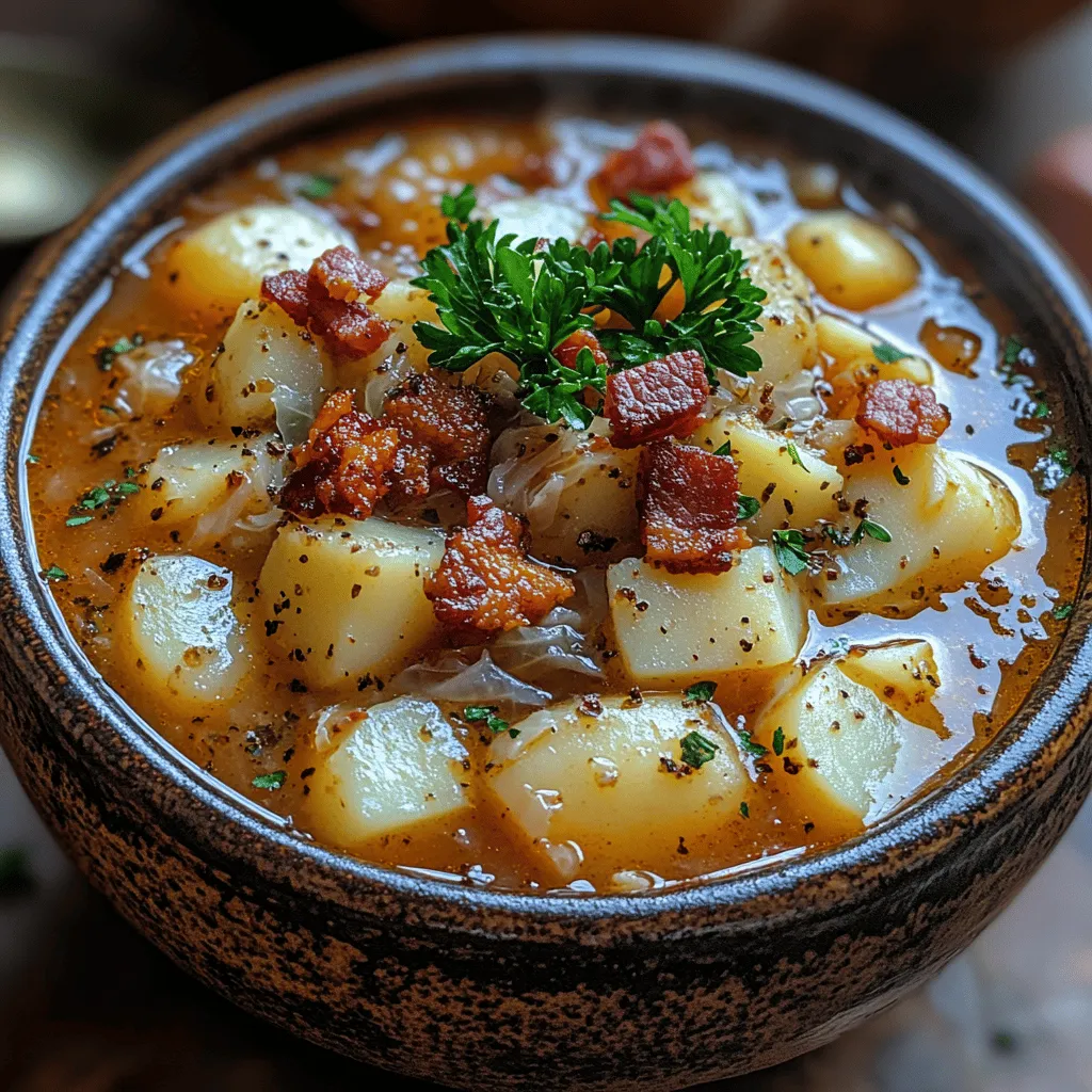 Irish cuisine is steeped in history and tradition, reflecting the rich culture and landscape of the Emerald Isle. Known for its hearty and comforting dishes, Irish food has a special way of bringing people together, whether around a family table or a cozy pub. One dish that embodies the essence of Irish cooking is the Hearty Irish Bacon, Cabbage, and Potato Soup. This soup is not just a meal; it's a warm embrace on a chilly day, a nostalgic nod to the simple yet robust flavors that define Irish fare.