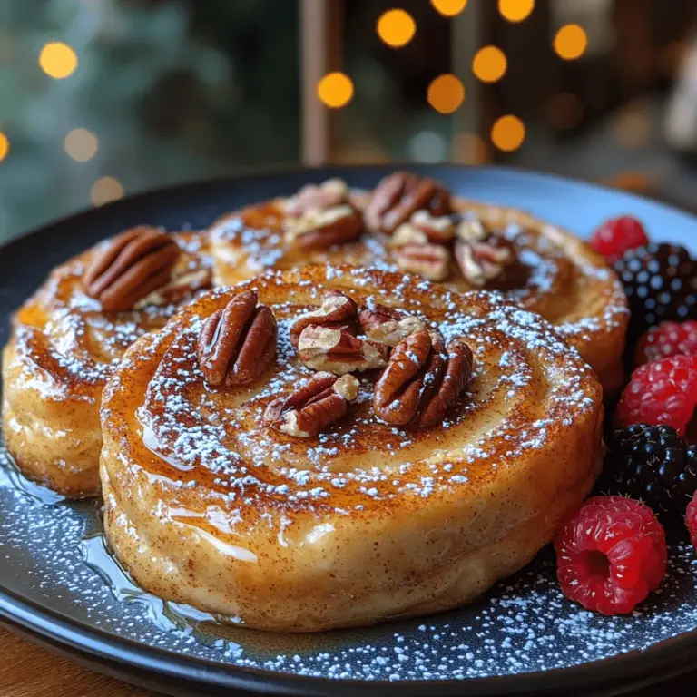 Cinnamon Swirl Oven-Baked French Toast is more than just a breakfast dish; it’s a delightful way to gather family and friends for a memorable meal. Picture a warm, inviting aroma wafting through your home as you prepare this comforting treat. The combination of rich brioche bread, aromatic cinnamon, and a hint of nutmeg creates a culinary experience that is both indulgent and satisfying. Ideal for weekend brunches, holiday gatherings, or special occasions, this dish brings everyone together around the breakfast table.