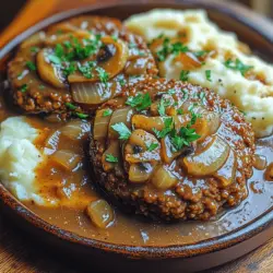 Explore the heartwarming world of classic comfort food with our Savory Salisbury Steak Delight. This dish combines tender ground beef patties with a rich and flavorful gravy, creating a meal that’s both satisfying and easy to prepare. Perfect for busy weeknights or special family gatherings, this recipe highlights the beauty of home-cooked meals. With its origins rooted in American culinary tradition, Salisbury steak has long been a beloved dish for its hearty flavor and simple preparation. Join us as we delve into the ingredients, preparation, and some fascinating history behind Salisbury steak, ensuring your journey into this comfort food classic is as enjoyable as the meal itself.