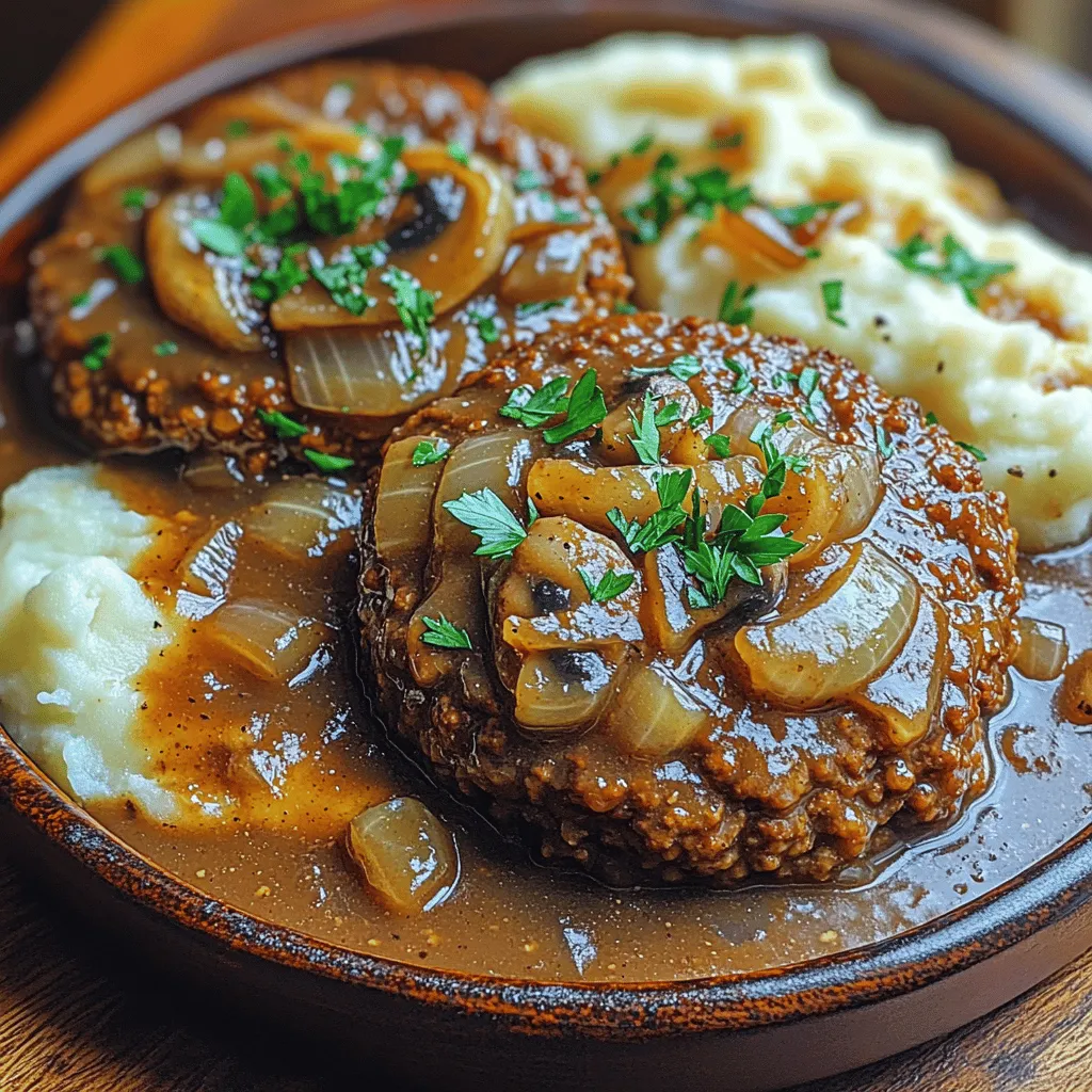 Explore the heartwarming world of classic comfort food with our Savory Salisbury Steak Delight. This dish combines tender ground beef patties with a rich and flavorful gravy, creating a meal that’s both satisfying and easy to prepare. Perfect for busy weeknights or special family gatherings, this recipe highlights the beauty of home-cooked meals. With its origins rooted in American culinary tradition, Salisbury steak has long been a beloved dish for its hearty flavor and simple preparation. Join us as we delve into the ingredients, preparation, and some fascinating history behind Salisbury steak, ensuring your journey into this comfort food classic is as enjoyable as the meal itself.