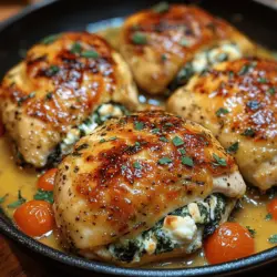 The Herb & Cheese Stuffed Chicken Breast is an elegant dish that beautifully marries the rich, creamy textures of cheese with the vibrant freshness of assorted herbs. This culinary delight not only tempts the palate but also serves as a feast for the eyes, making it an ideal choice for a variety of occasions—from cozy weeknight dinners to festive gatherings. The explosion of flavors and the succulent nature of the chicken make this dish a standout, ensuring it will impress family and guests alike.