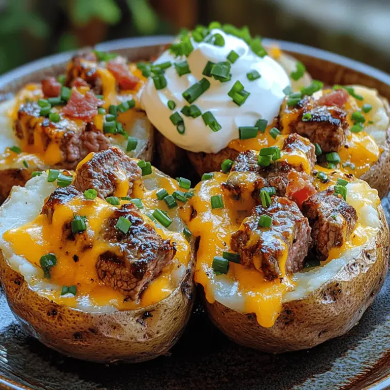 Comfort food holds a special place in our hearts, often evoking memories of family gatherings, cozy dinners, and the warmth of home-cooked meals. It’s the type of food that brings people together, creating a sense of belonging and joy. Among the many delightful options, one dish stands out for its irresistible combination of flavors and textures: Steak Bites & Cheesy Loaded Baked Potato Delight.