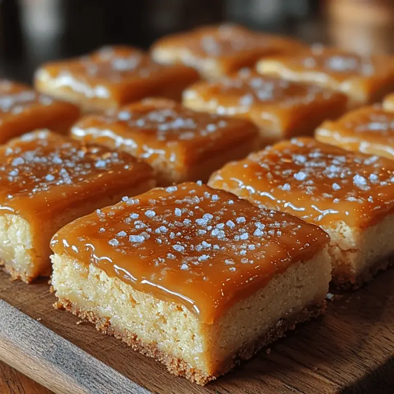 If you're searching for a dessert that perfectly balances rich flavors and textures, look no further than Heavenly Salted Caramel Butter Bars. These delightful treats are a harmonious blend of buttery cookie crust and luscious salted caramel topping, making them an irresistible indulgence for any sweet tooth. The combination of sweet and salty creates a flavor profile that captivates the palate, offering a melt-in-your-mouth experience that is hard to resist.
