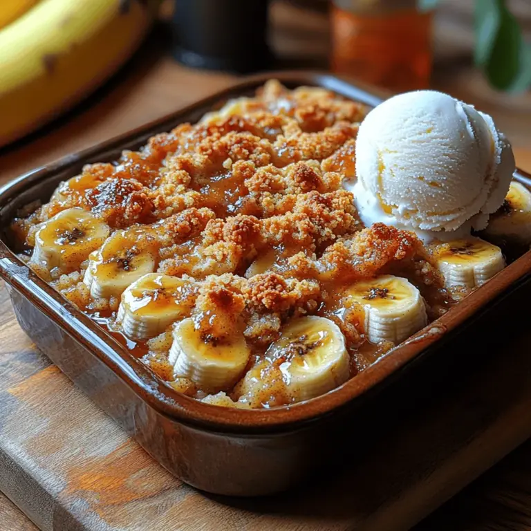 To create a mouthwatering Caramelized Banana Crumble Delight, it’s essential to understand the key ingredients that contribute to its rich flavor and delightful texture. Let’s take a closer look at each component: