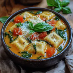 Creamy Tuscan Ravioli Soup is a delightful dish that beautifully encapsulates the essence of Italian cuisine. Originating from the sun-kissed landscapes of Tuscany, this soup combines the rich flavors of creamy broth and savory ravioli, making it a beloved comfort food for families around the world. It beautifully marries the rustic charm of Italian cooking with the heartiness that everyone craves during colder months or when seeking solace in a bowl of warm soup.