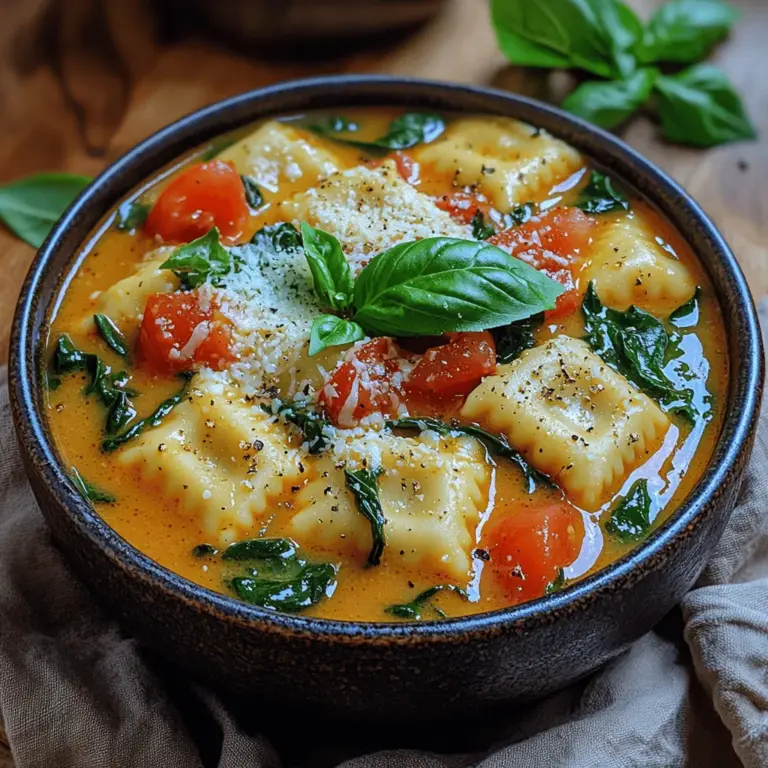 Creamy Tuscan Ravioli Soup is a delightful dish that beautifully encapsulates the essence of Italian cuisine. Originating from the sun-kissed landscapes of Tuscany, this soup combines the rich flavors of creamy broth and savory ravioli, making it a beloved comfort food for families around the world. It beautifully marries the rustic charm of Italian cooking with the heartiness that everyone craves during colder months or when seeking solace in a bowl of warm soup.