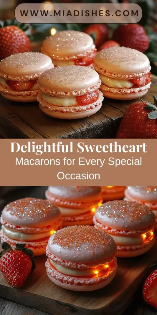 Discover the art of making Sweetheart Macarons, the perfect treat for any romantic occasion or a delightful surprise for loved ones. With a crispy outer shell and luscious strawberry buttercream filling, these macarons are both visually stunning and delicious. This comprehensive guide will lead you through each step, from selecting ingredients to baking and assembling your macarons, ensuring a delightful baking experience that yields impressive results. Share your love through these charming confections!