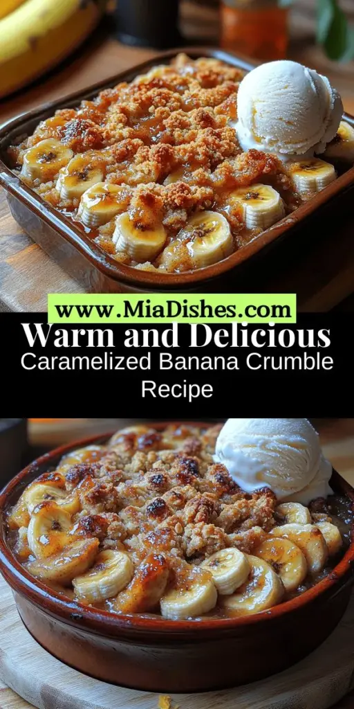 Experience the comforting delight of Caramelized Banana Crumble Delight, an indulgent dessert that's perfect for cozy nights or family dinners. With its sweet, caramelized bananas and crunchy crumble topping, this recipe is both simple and versatile. You'll use just a few pantry staples to create a dish that impresses everyone. Dive into the steps for perfecting the filling and crumble, and enjoy a warm dessert that's sure to become a favorite at your table.