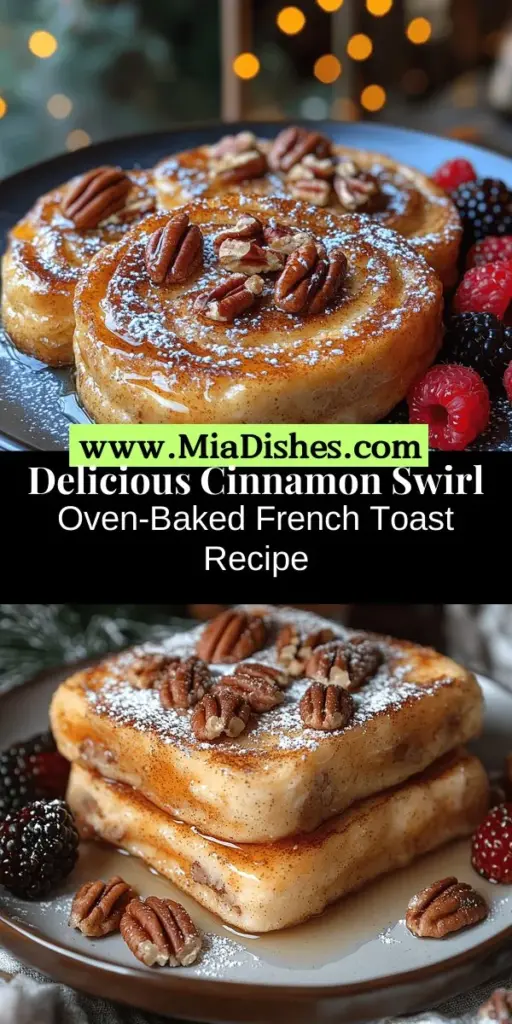 Indulge in the comforting flavors of Cinnamon Swirl Oven-Baked French Toast, a perfect treat for gatherings or weekend brunches. This recipe features rich brioche bread soaked in a creamy custard infused with cinnamon and nutmeg. Easy to prepare ahead of time, it fills your home with a warm aroma as it bakes. Elevate your breakfast experience with optional toppings like pecans, fresh berries, or a dusting of powdered sugar for an elegant touch. Gather around the table and enjoy this delightful dish!