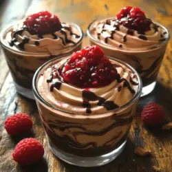 If you're searching for a dessert that perfectly balances decadence with romance, look no further than the Marry Me No Bake Raspberry Chocolate Mousse Cups. This delightful treat embodies both rich flavors and an alluring presentation, making it an ideal choice for intimate occasions like date nights or anniversaries. Imagine the velvety smoothness of chocolate mousse layered with the bright, tart notes of fresh raspberries; it’s a combination that’s not only delicious but also beautifully showcases the contrast between sweet and sour. The name itself suggests a proposal, hinting at the dessert’s ability to win over hearts and taste buds alike.