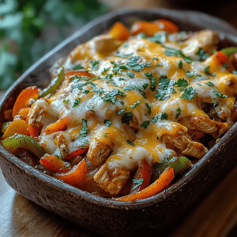 If you're on the hunt for a dish that brings a burst of flavor, comfort, and ease to your dining table, look no further than the Sizzling Chicken Fajita Casserole. This vibrant dish combines the beloved elements of traditional chicken fajitas and transforms them into a hearty casserole, perfect for family dinners or gatherings with friends. With its colorful array of ingredients and enticing aromas, this casserole not only satisfies the palate but also appeals to the senses, making it a standout choice for any occasion.