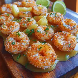 If you are looking for a dish that captures the essence of a tropical paradise, look no further than Tropical Bliss Coconut Crusted Shrimp with Pineapple Sauce. This delightful recipe combines the succulent flavor of shrimp with the sweet crunch of coconut, creating a dish that is as visually appealing as it is delicious. The addition of a vibrant pineapple sauce elevates this dish further, making it a perfect choice for both casual gatherings and elegant dinner parties.