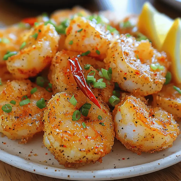 Crispy Salt and Pepper Shrimp is a culinary masterpiece that has gained immense popularity across various cultures, especially in Asian cuisine. This dish is adored not just for its irresistible crunch but also for the harmonious blend of flavors that tantalizes the taste buds. Originating from the bustling streets of Southeast Asia, particularly in Chinese and Vietnamese kitchens, salt and pepper shrimp has become a staple in many households and restaurants worldwide. It’s often served as a delectable appetizer or a star-worthy main dish, making it a versatile choice for any occasion.