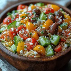 Greek Orzo Salad with Lemon Vinaigrette