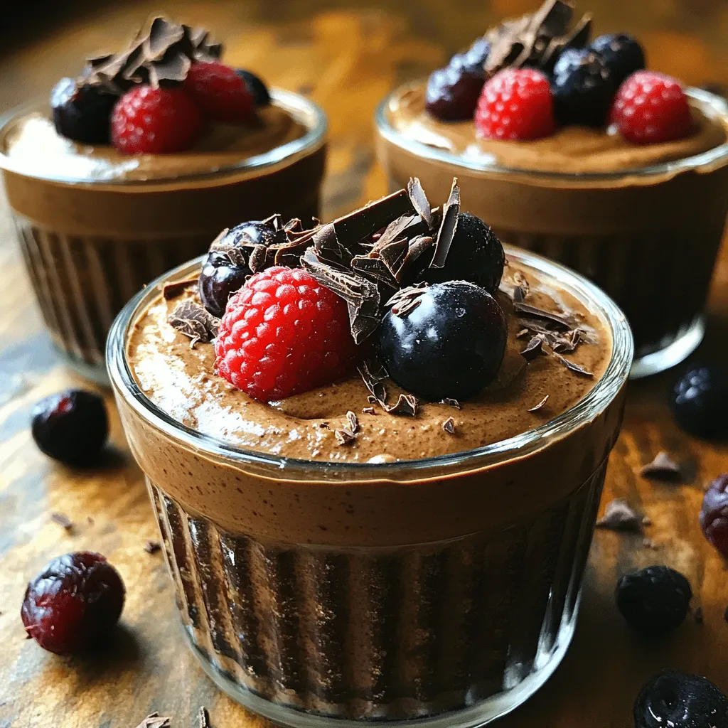 Decadent Chocolate Avocado Mousse Cups