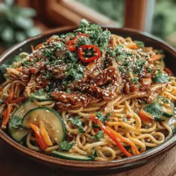Chilled Sesame Chicken Noodle Delight: A Refreshing Recipe