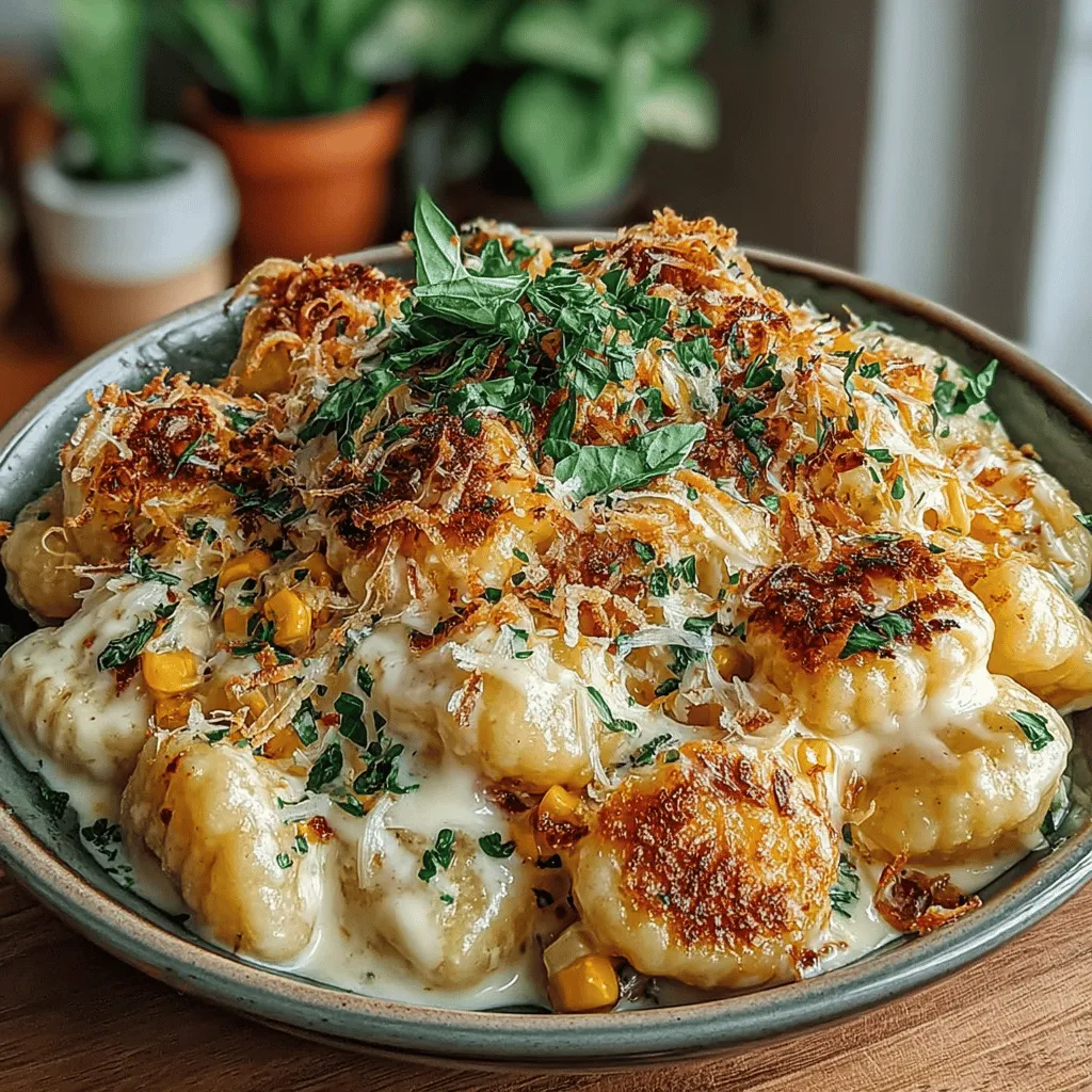 Garlic is a culinary powerhouse that brings depth and warmth to many dishes, and it plays a crucial role in our creamy summer corn gnocchi. When sautéed, garlic releases its natural oils and flavors, which infuse the cream sauce with a rich, aromatic essence that complements the sweetness of the corn.