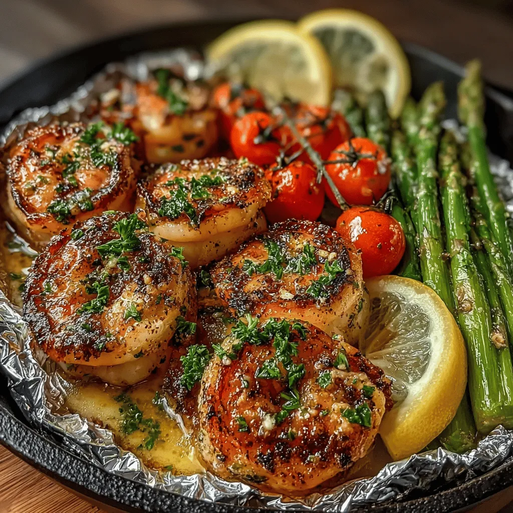 Garlic Butter Shrimp Foil Packets are an exquisite culinary delight that perfectly marries the rich, savory flavors of garlic butter with the tender sweetness of shrimp and a medley of vibrant vegetables. This dish embodies the essence of ease and flavor, making it an ideal choice for those busy weeknights when you crave something delicious yet uncomplicated. With a minimal number of ingredients and straightforward preparation, these foil packets allow the natural flavors of each component to shine through, creating a meal that is both satisfying and memorable.