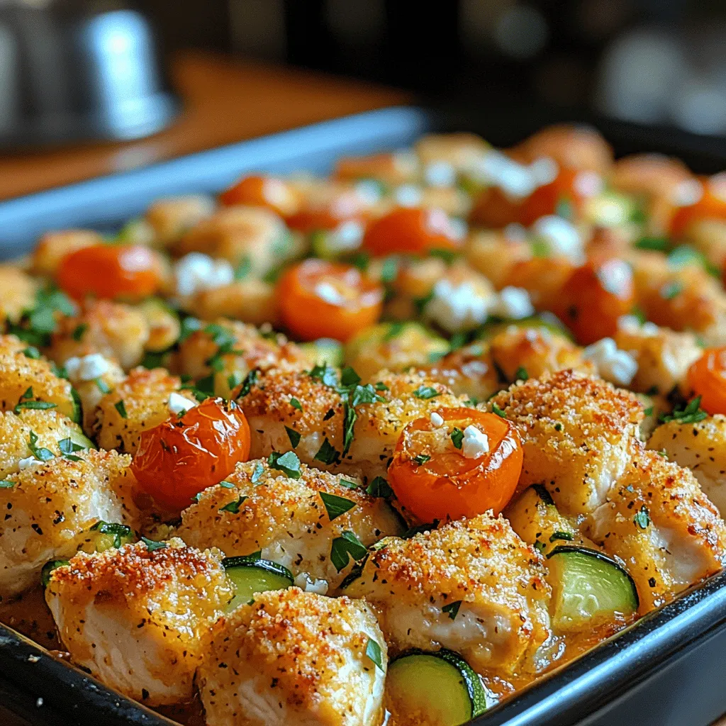 In the realm of wholesome family meals, the Zesty Zucchini and Feta Chicken Bake stands out as a vibrant and nutritious option that is sure to please both health-conscious eaters and busy families alike. This dish marries the tender, juicy flavors of chicken with the refreshing crunch of zucchini and the tangy creaminess of feta cheese, creating a well-rounded meal that is as delicious as it is nutritious.