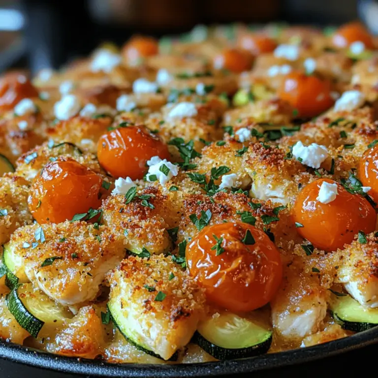 In the realm of wholesome family meals, the Zesty Zucchini and Feta Chicken Bake stands out as a vibrant and nutritious option that is sure to please both health-conscious eaters and busy families alike. This dish marries the tender, juicy flavors of chicken with the refreshing crunch of zucchini and the tangy creaminess of feta cheese, creating a well-rounded meal that is as delicious as it is nutritious.