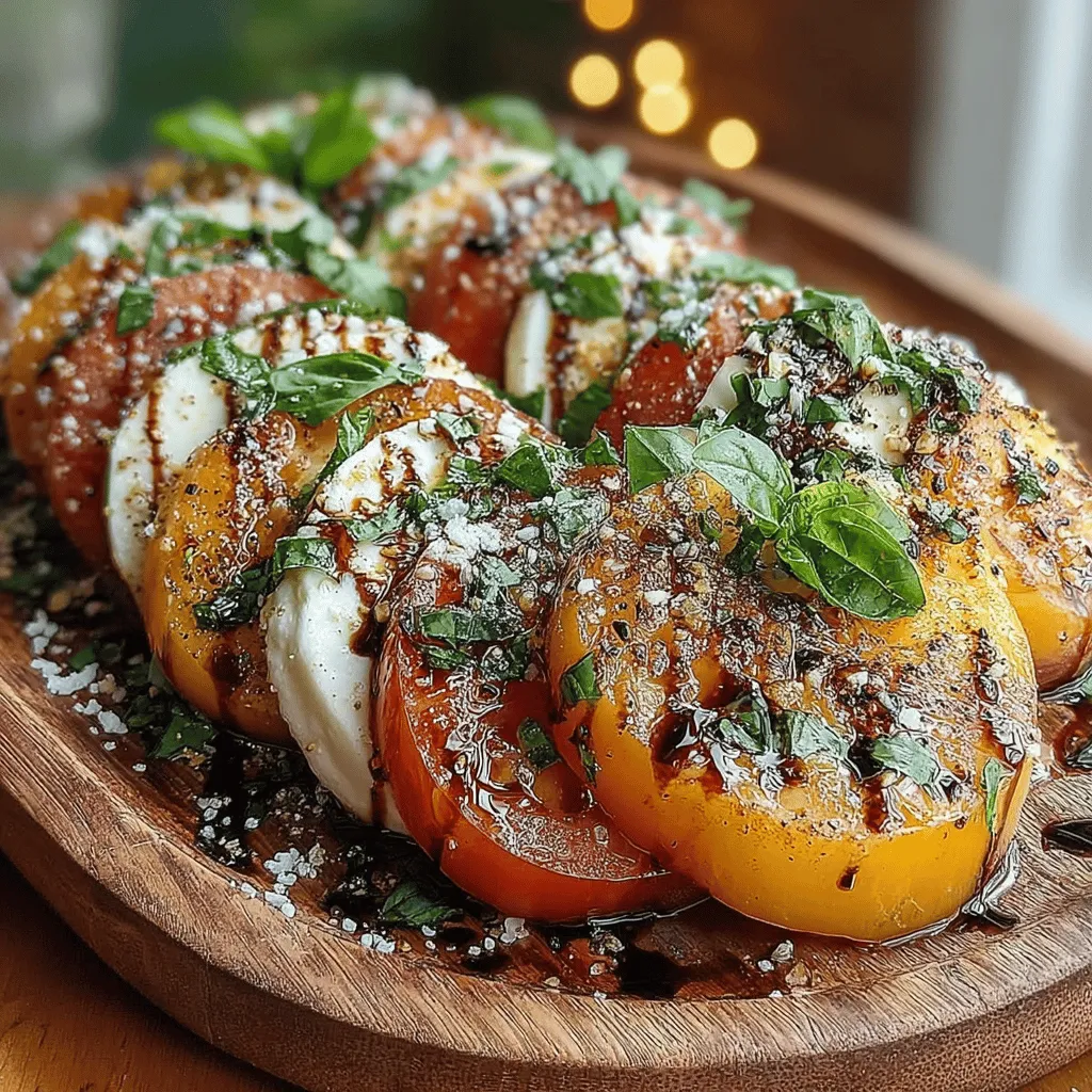 As summer rolls in, markets overflow with vibrant, sun-ripened fruits, and one of the true stars of this season is the peach. The Peach Caprese Salad with Balsamic Glaze is a delightful twist on the classic Caprese dish, marrying the sweetness of juicy peaches with the creaminess of fresh mozzarella and the aromatic freshness of basil. This salad not only celebrates the bounty of summer produce but also offers a versatile dish that can serve as a refreshing appetizer or a colorful side for any summer gathering.