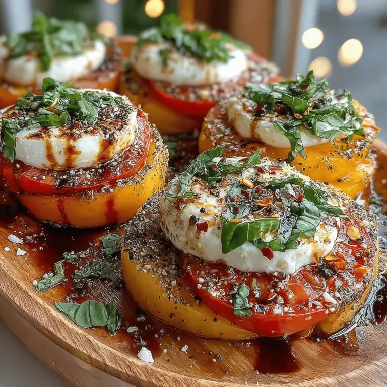 As summer rolls in, markets overflow with vibrant, sun-ripened fruits, and one of the true stars of this season is the peach. The Peach Caprese Salad with Balsamic Glaze is a delightful twist on the classic Caprese dish, marrying the sweetness of juicy peaches with the creaminess of fresh mozzarella and the aromatic freshness of basil. This salad not only celebrates the bounty of summer produce but also offers a versatile dish that can serve as a refreshing appetizer or a colorful side for any summer gathering.
