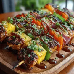 Tropical Bliss BBQ Pineapple Chicken Skewers