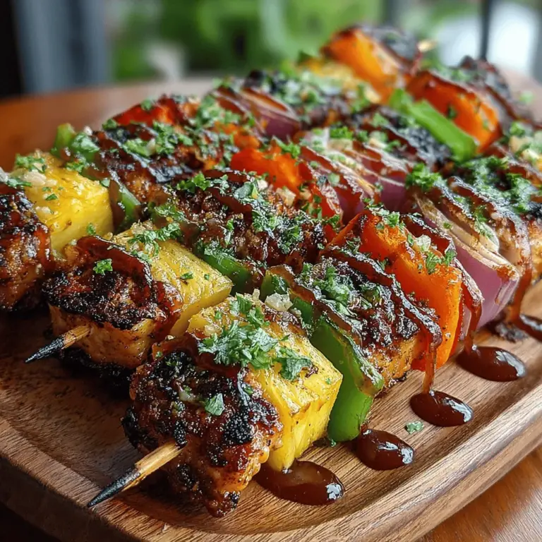 As summer approaches, the allure of outdoor grilling becomes irresistible. One dish that perfectly encapsulates the essence of sunny days and backyard gatherings is the Tropical Bliss BBQ Pineapple Chicken Skewers. This delightful recipe marries the sweetness of fresh pineapple with tender, juicy chicken, creating a flavor explosion that transports you straight to a tropical paradise. The skewers are not only visually appealing with their vibrant colors but also incredibly easy to prepare, making them a favorite for summer barbecues and family gatherings.