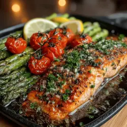 Zesty Lemon Garlic Salmon & Veggies