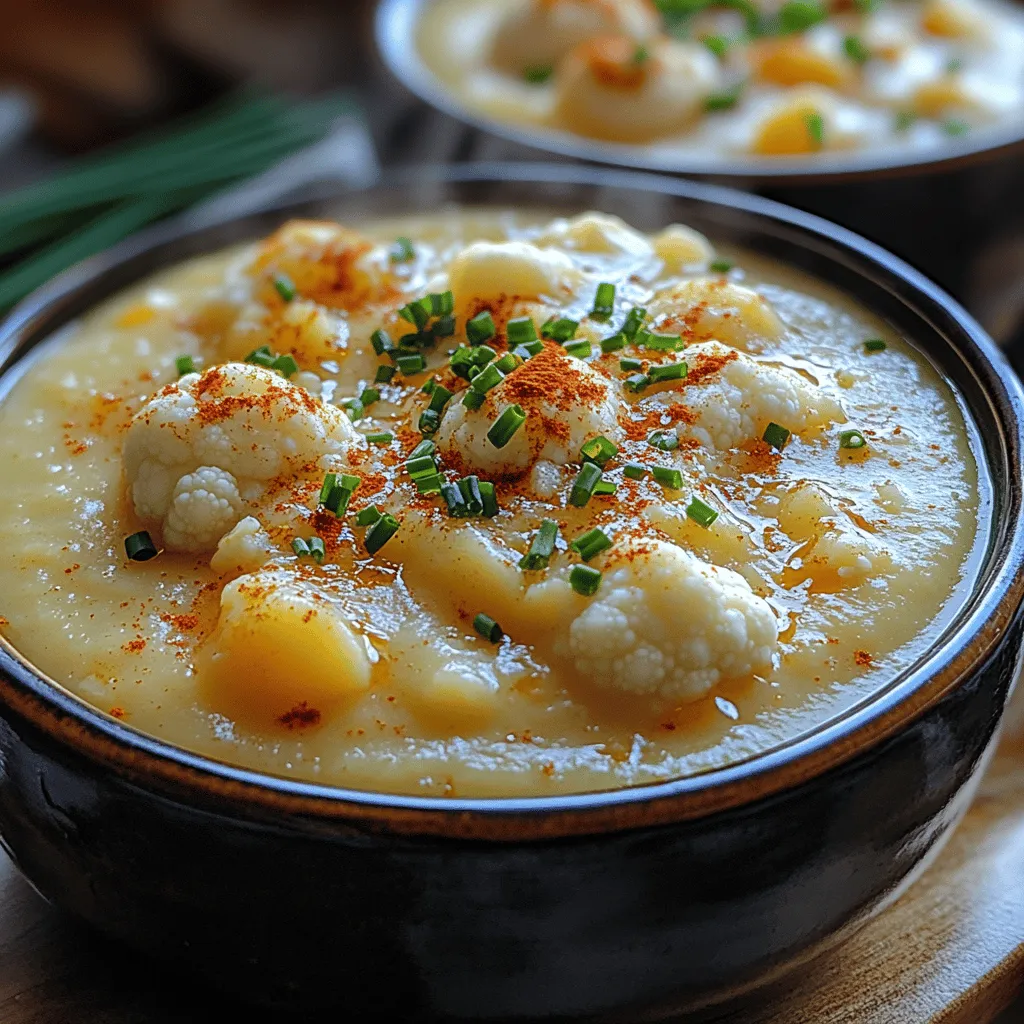 Welcome to your new favorite comfort food: Creamy Dreamy Cauliflower Potato Soup. This velvety, rich soup is more than just a dish; it's an experience of warmth and satisfaction that can brighten even the gloomiest of days. Whether you're looking for a filling meal on a chilly evening or a nourishing bowl to enjoy during a cozy gathering, this soup delivers on all fronts.