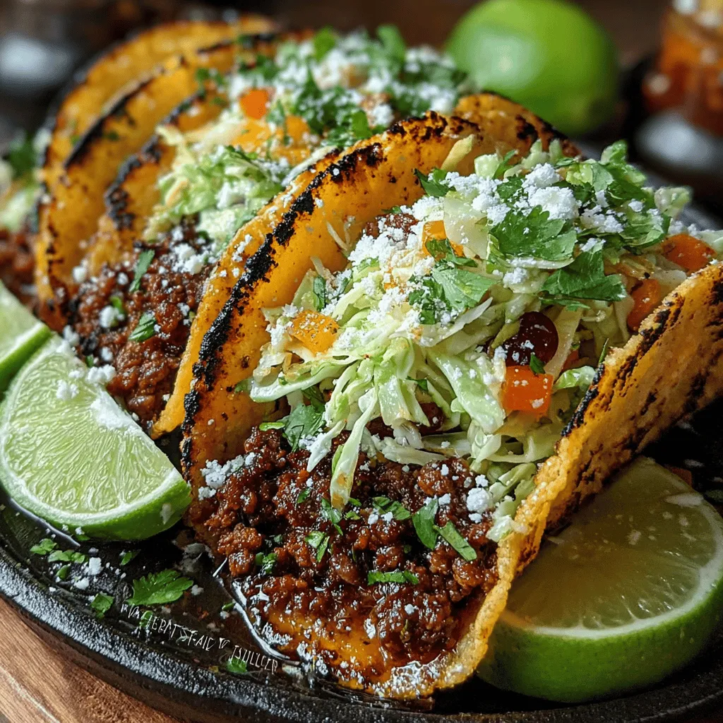 Tacos are a beloved staple in many households, celebrated for their delightful flavors and endless possibilities. Among the myriad of taco variations, Spicy Beef Tacos with Sweet Cherry Slaw stand out as a unique and vibrant option that excites the palate. This recipe marries the bold, savory notes of seasoned ground beef with the refreshing sweetness of cherry slaw, creating a perfect contrast that is both satisfying and delicious. Whether you’re hosting a casual dinner party, looking for a fun family meal, or simply craving a tasty weeknight dinner, these tacos are sure to impress.