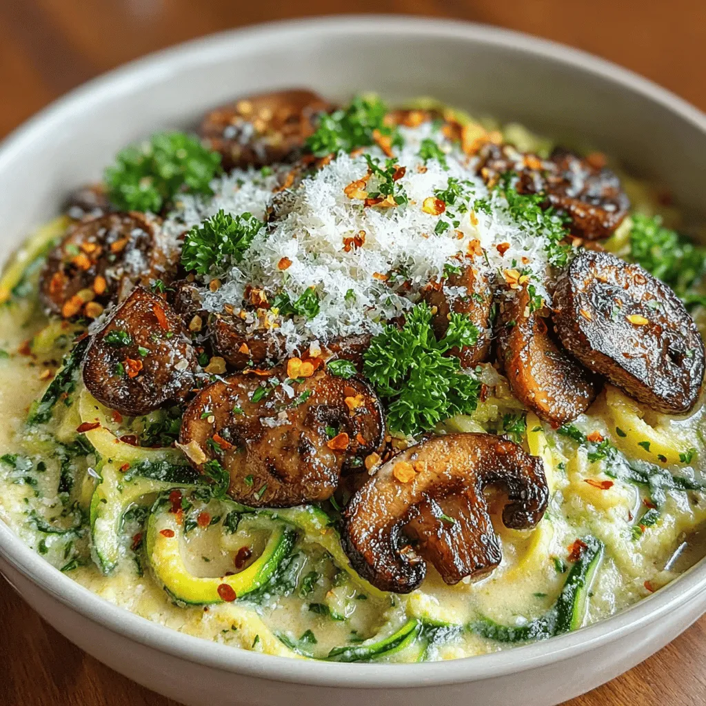 In the ever-evolving world of culinary innovation, Creamy Mushroom Alfredo Zoodle Bowls have emerged as a delightful, healthy option that caters to both pasta lovers and health-conscious eaters. This dish marries the rich, comforting flavors of traditional Alfredo sauce with the fresh, vibrant crunch of zoodles — zucchini noodles that serve as a low-carb alternative to regular pasta. With the rise of dietary trends emphasizing low-carb, gluten-free, and vegetable-forward meals, zoodle bowls have captured the hearts and plates of many, making them a perfect choice for family dinners or meal prepping.