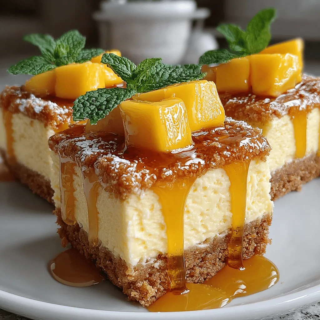 When the sun shines bright and temperatures rise, there's nothing quite like indulging in a refreshing tropical dessert. These delightful treats transport you to sun-soaked beaches with every bite, offering a taste of paradise that is both invigorating and satisfying. Among the myriad of tropical desserts, the Tropical Bliss No-Bake Mango Cheesecake Bars stand out as a perfect choice for warm weather. Combining the luscious flavor of ripe mangoes with the creamy richness of cheesecake, this dessert is a celebration of tropical goodness.