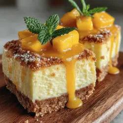 When the sun shines bright and temperatures rise, there's nothing quite like indulging in a refreshing tropical dessert. These delightful treats transport you to sun-soaked beaches with every bite, offering a taste of paradise that is both invigorating and satisfying. Among the myriad of tropical desserts, the Tropical Bliss No-Bake Mango Cheesecake Bars stand out as a perfect choice for warm weather. Combining the luscious flavor of ripe mangoes with the creamy richness of cheesecake, this dessert is a celebration of tropical goodness.