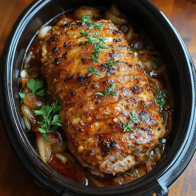 There’s something undeniably comforting about the aroma of a slow-cooked meal wafting through the house. It evokes a sense of warmth and nostalgia, a reminder of family gatherings and cozy evenings spent around the dinner table. I vividly recall the first time I made this Slow Cooker Garlic Herb Pork Roast. It was a chilly Sunday afternoon, and the prospect of a warm, hearty dinner felt like a hug from the inside. I prepared everything in the morning, set my slow cooker, and let the magic unfold. As the day wore on, the savory scents of garlic, herbs, and tender pork filled the air, making everyone in the house eagerly anticipate dinner. This dish has since become a staple in my home, ideal for gatherings, weeknight dinners, or simply treating myself to something delicious.