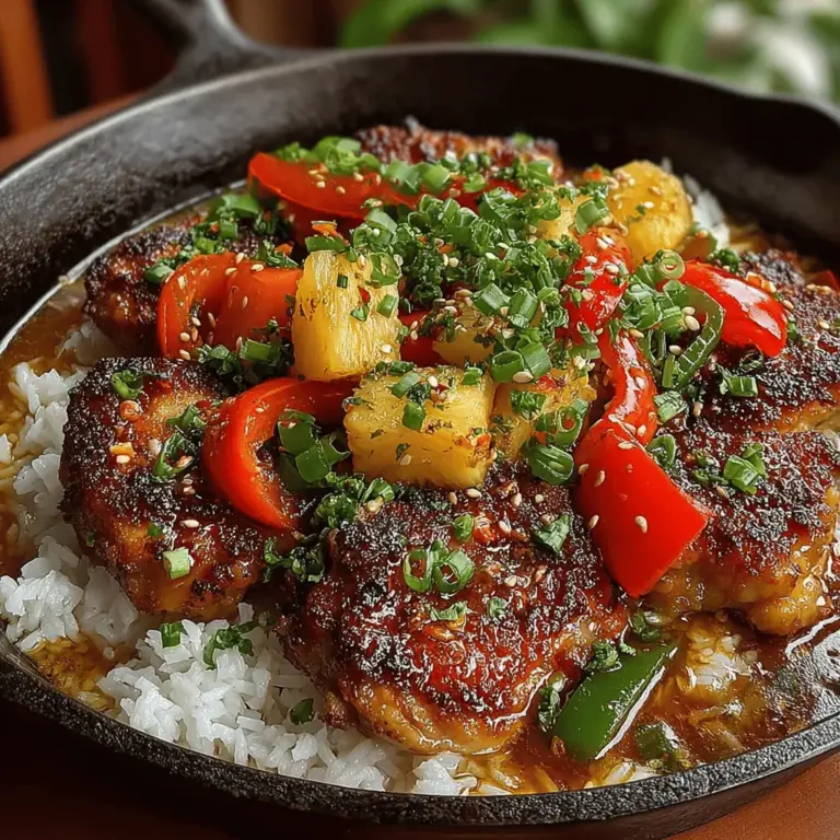 When it comes to vibrant and flavorful dishes that can elevate any dining experience, few recipes can match the allure of Sticky Pineapple Teriyaki Chicken Skillet. This dish seamlessly combines the sweet and tangy notes of teriyaki sauce with the tropical freshness of pineapple, resulting in a meal that is not only delicious but also visually appealing. With its easy preparation and mouthwatering flavors, this recipe is perfect for busy weeknights as well as family gatherings, ensuring that everyone at your table will leave satisfied.