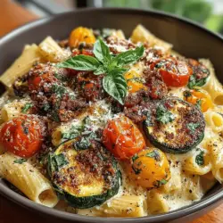 Creamy Zucchini Tomato Pasta Recipe