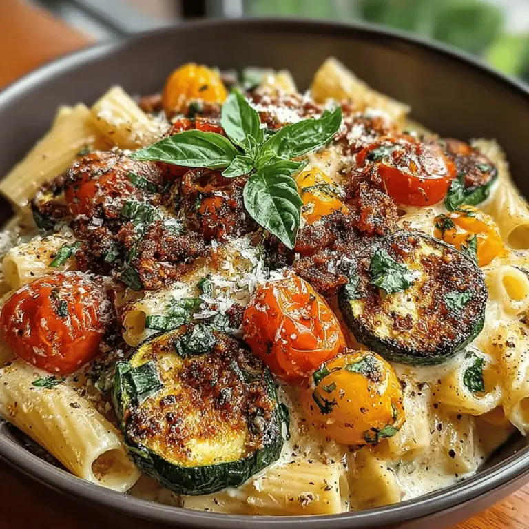When it comes to quick and delicious weeknight dinners, few dishes are as satisfying as Creamy Zucchini Tomato Pasta. This delightful meal combines the rich, comforting flavors of creamy sauce with the freshness of garden-fresh vegetables, making it not only a treat for the taste buds but also a nourishing option for those seeking a balanced diet. In an age where time is often scarce, this pasta dish shines as a beacon of simplicity and flavor, allowing home cooks to whip up something special without spending hours in the kitchen.