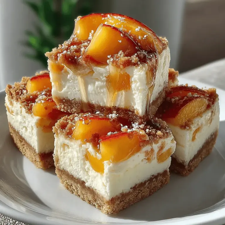 As the summer sun shines brighter and the days stretch longer, there's nothing quite like a refreshing dessert to capture the essence of the season. Enter the Peachy Bliss No-Bake Frozen Peach Cheesecake Bars – a delightful treat that marries the creamy indulgence of cheesecake with the vibrant sweetness of fresh peaches. This dessert not only embodies the flavors of summer but also presents an appealing solution for warm days when the thought of turning on the oven feels less than appealing.