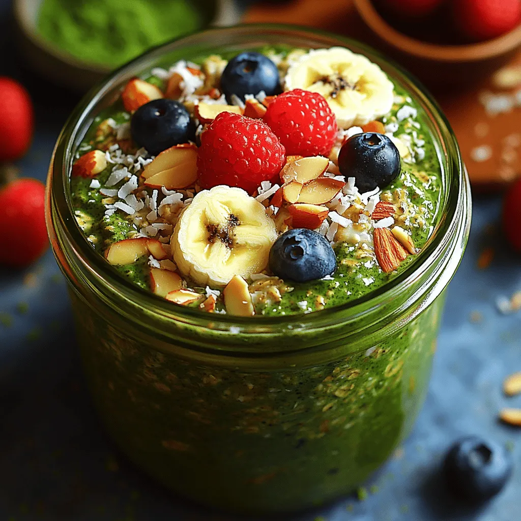 In the realm of healthy breakfasts, few dishes have captured the hearts and palates of food enthusiasts quite like overnight oats. Among the myriad variations, <strong>Light Matcha Coconut Overnight Oats</strong> stand out for their vibrant flavor profile and nourishing qualities. This recipe is not just a delicious morning meal but also a delightful way to incorporate matcha, a finely ground powder made from high-quality green tea leaves, into your diet. The combination of matcha and coconut creates a harmonious blend, providing both earthy and tropical notes that awaken your senses and set a positive tone for the day.” /></p>
</p>
<h3>Ideal Accompaniments or Side Dishes</h3>
</p>
<p>When it comes to serving your Light Matcha Coconut Overnight Oats, consider pairing them with complementary dishes that enhance the overall breakfast experience. Here are a few ideal accompaniments:</p>
</p>
<p>1. <strong>Fresh Fruit Salad</strong>: A vibrant fruit salad can provide a refreshing balance to the creamy texture of the oats. Choose seasonal fruits like berries, bananas, and kiwi to add bursts of flavor and color.</p>
</p>
<p>2. <strong>Nut Butter Toast</strong>: Whole grain or gluten-free toast topped with almond or peanut butter not only adds a delicious crunch but also boosts the protein content of your meal.</p>
</p>
<p>3. <strong>Yogurt Parfait</strong>: Layer some Greek yogurt between your oats and fruit for an added dose of creaminess and protein. This can elevate your breakfast to a more luxurious level.</p>
</p>
<p>4. <strong>Smoothie</strong>: A green smoothie made with spinach, banana, and almond milk pairs perfectly with the matcha flavor of the oats. It’s a great way to include more greens in your morning routine.</p>
</p>
<p>5. <strong>Chia Seed Pudding</strong>: For those who are fans of chia seeds, consider making a small batch of chia pudding. The texture contrasts nicely with oats and adds additional nutritional benefits.</p>
</p>
<h3>Nutritional Information</h3>
</p>
<p>Understanding the nutritional profile of your Light Matcha Coconut Overnight Oats can help you appreciate the health benefits they offer.</p>
</p>
<p>– <strong>Caloric Content</strong>: A standard serving of matcha coconut overnight oats contains approximately 300-350 calories. This can vary based on the specific ingredients and portion sizes used.</p>
</p>
<p>– <strong>Macronutrients</strong>:</p>
<p>– <strong>Carbohydrates</strong>: 40-45 grams (primarily from oats and coconut)</p>
<p>– <strong>Protein</strong>: 8-12 grams (from oats and any added yogurt or nuts)</p>
<p>– <strong>Fats</strong>: 10-15 grams (mostly from coconut milk and optional nuts)</p>
</p>
<p>– <strong>Health Benefits of Key Ingredients</strong>:</p>
<p>– <strong>Oats</strong>: High in soluble fiber, oats can help lower cholesterol levels and improve heart health. They also provide sustained energy throughout the morning.</p>
<p>– <strong>Matcha</strong>: Rich in antioxidants, matcha boosts metabolism and aids in detoxification. It also contains L-theanine, which promotes relaxation and alertness.</p>
<p>– <strong>Coconut Milk</strong>: Offers healthy fats, particularly medium-chain triglycerides (MCTs), which are known for promoting weight loss and providing quick energy.</p>
</p>
<p>– <strong>Discussion on Portion Sizes and Moderation</strong>: While overnight oats are nutritious, it’s essential to consider portion sizes. A standard serving is typically around ½ to 1 cup. Be mindful of added sugars or toppings that can increase caloric content.</p>
</p>
<h3>Common Mistakes to Avoid</h3>
</p>
<p>Achieving the perfect Light Matcha Coconut Overnight Oats is simple, but there are some common pitfalls to avoid:</p>
</p>
<p>1. <strong>Incorrect Liquid to Oat Ratio</strong>: Too much liquid can result in soupy oats, while too little can make them dry and hard. A good rule of thumb is to use a 2:1 ratio of liquid to oats.</p>
</p>
<p>2. <strong>Inadequate Mixing</strong>: Failing to mix the matcha powder thoroughly with the coconut milk can lead to clumps. Always whisk the matcha with the liquid before adding the oats.</p>
</p>
<p>3. <strong>Using Old Oats</strong>: Oats can lose their freshness over time. Always check the expiration date and use fresh oats for the best texture and flavor.</p>
</p>
<p>4. <strong>Timing</strong>: Letting the oats sit for at least 4 hours (or overnight) is crucial for optimal texture. Skipping this step can lead to a less than desirable consistency.</p>
</p>
<p>5. <strong>Ignoring Flavor Balancing</strong>: Matcha has a distinct flavor, which can be bitter if not balanced properly. Consider adding a hint of sweetener, like honey or maple syrup, to enhance the overall taste.</p>
</p>
<h3>Variations and Customizations</h3>
</p>
<p>One of the joys of making overnight oats is their versatility. Here are several ways to customize your Light Matcha Coconut Overnight Oats:</p>
</p>
<p>1. <strong>Flavor Variations</strong>:</p>
<p>– <strong>Spices</strong>: Experiment with spices like cinnamon or ginger for added warmth and complexity.</p>
<p>– <strong>Extracts</strong>: A splash of vanilla or almond extract can elevate the flavor profile.</p>
</p>
<p>2. <strong>Alternative Cooking Methods</strong>: While overnight oats are typically refrigerated, you can also cook them on the stovetop for a warm option. Simply simmer the oats with coconut milk and matcha on low heat until creamy.</p>
</p>
<p>3. <strong>Seasonal Adaptations</strong>: Incorporate seasonal fruits such as peach slices in summer or roasted apples in fall for a delightful twist. Fresh herbs like mint can also add a refreshing touch.</p>
</p>
<p>4. <strong>Toppings</strong>: Get creative with toppings! Consider adding nuts, seeds, granola, or shredded coconut to provide a satisfying crunch and increase nutritional value.</p>
</p>
<p>5. <strong>Incorporating Superfoods</strong>: Mix in chia seeds, flaxseeds, or protein powder for an extra health boost. These additions can enhance the nutritional profile without altering the original flavor.</p>
</p>
<h3>Pairing Suggestions</h3>
</p>
<p>Elevate your breakfast experience by thoughtfully pairing your Light Matcha Coconut Overnight Oats with beverages and side dishes:</p>
</p>
<p>1. <strong>Beverage Pairings</strong>:</p>
<p>– <strong>Green Tea</strong>: A cup of hot or iced green tea complements the matcha flavor, creating a cohesive theme for your meal.</p>
<p>– <strong>Smoothies</strong>: Blend a refreshing smoothie with spinach, banana, and almond milk to balance the flavors.</p>
<p>– <strong>Coconut Water</strong>: The light sweetness and hydration from coconut water can enhance the coconut flavor in your oats.</p>
</p>
<p>2. <strong>Side Dish Pairings</strong>:</p>
<p>– <strong>Salads</strong>: A simple arugula salad with lemon vinaigrette can provide a light and refreshing contrast to the oats.</p>
<p>– <strong>Bread Options</strong>: Whole grain or gluten-free muffins can round out your breakfast beautifully.</p>
<p>– <strong>Savory Sides</strong>: Consider a side of sautéed greens or avocado toast for a more substantial meal.</p>
</p>
<h3>Conclusion</h3>
</p>
<p>The Light Matcha Coconut Overnight Oats recipe is not only a delicious way to start your day but also offers a multitude of health benefits and versatility. From the vibrant matcha flavor to the creamy coconut milk, this dish can easily become a favorite in your breakfast rotation.</p>
</p>
<p>Whether you stick to the classic recipe or explore variations that suit your taste, the possibilities are endless. Don’t hesitate to experiment with different ingredients and toppings to make this dish uniquely yours. Cooking is not just about nourishment; it’s also about creativity and sharing joyful moments with loved ones. So gather your ingredients, embrace the process, and enjoy the delightful experience of preparing and savoring your Light Matcha Coconut Overnight Oats!</p>
</div>