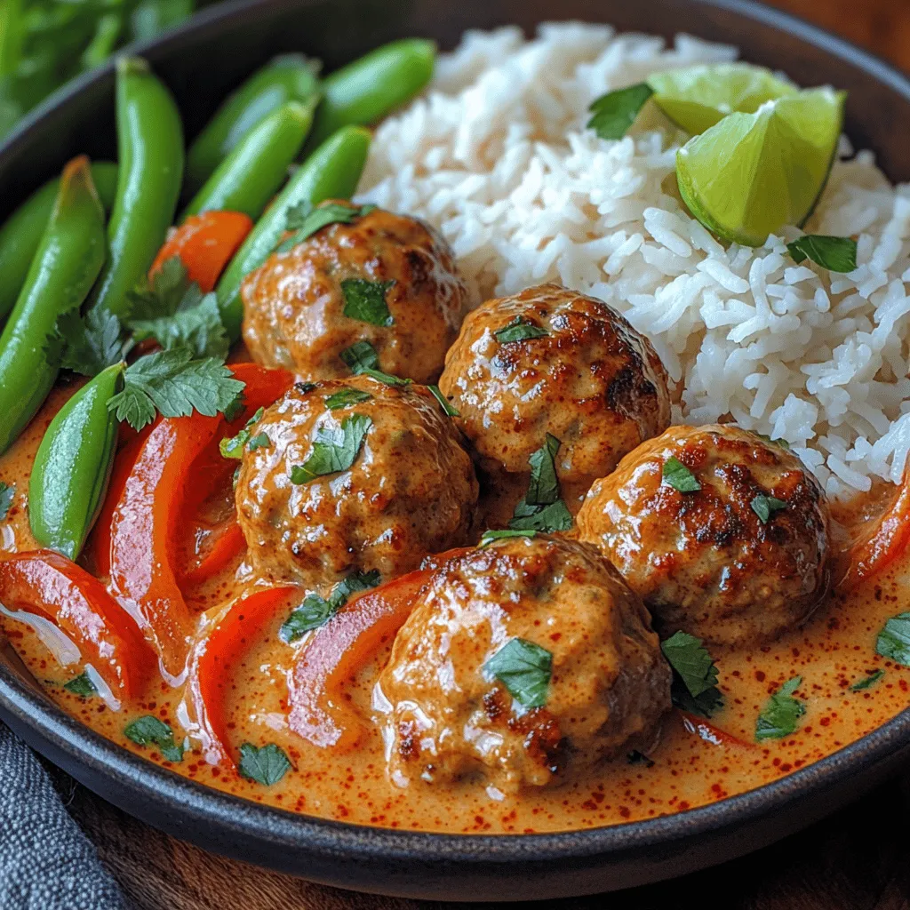 Thai cuisine is celebrated worldwide for its vibrant flavors and aromatic dishes, and among its many treasures, the Thai Red Curry Meatballs stand out as a delightful fusion of taste and texture. Originating from the bustling street food scenes of Thailand, this dish marries the rich, creamy essence of coconut milk with the warm, spicy notes of red curry paste. The result is a dish that is not only comforting but also packed with bold flavors that transport your taste buds to Southeast Asia.