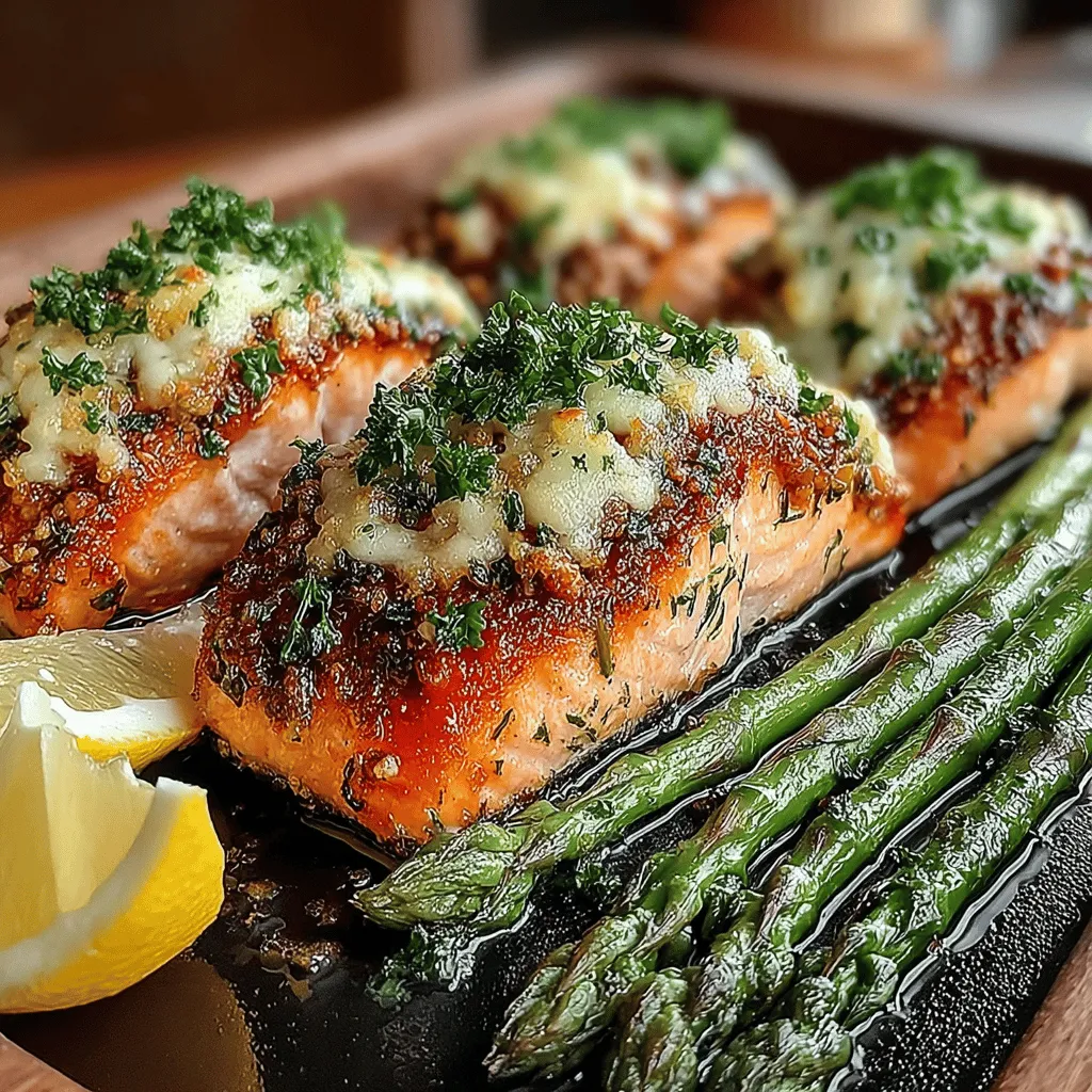 To make Garlic Butter Roasted Salmon with Asparagus, you’ll need a handful of fresh ingredients that come together beautifully. Here’s what you’ll need:
