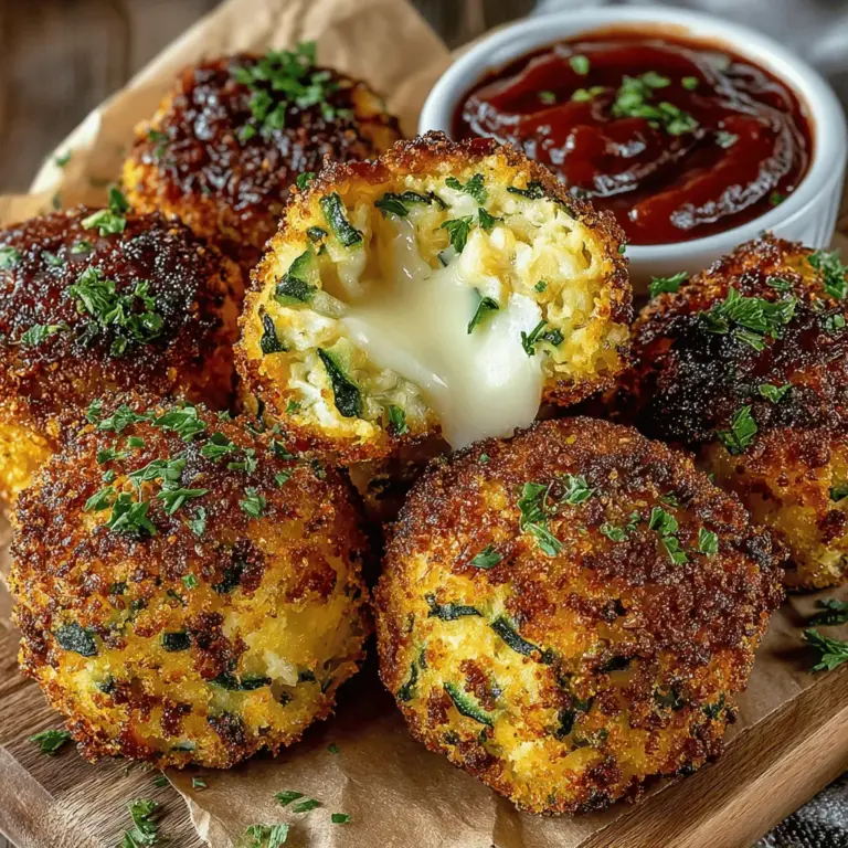 In the realm of healthy snacking, few recipes can compete with the delightful combination of flavors and textures found in Cheesy Zucchini Delight Balls. This innovative dish masterfully blends fresh zucchini with the creamy richness of mozzarella and the sharp notes of Parmesan cheese, resulting in a crunchy, cheesy treat that is sure to please palates of all ages. Whether you’re preparing for a family gathering, a game day celebration, or simply looking for a nutritious side dish, these cheesy bites offer a delicious way to incorporate more vegetables into your diet without sacrificing flavor.