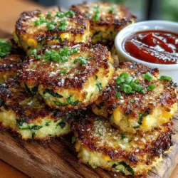 If you're on the lookout for a delicious and nutritious snack or appetizer, look no further than Zucchini Corn Parmesan Bites. This delightful recipe combines the subtle sweetness of corn with the fresh, mild flavor of zucchini, all brought together by the rich, nutty essence of Parmesan cheese. Whether you're planning a casual gathering, a festive celebration, or simply need a wholesome snack for yourself, these bites offer a perfect blend of taste and health, making them a fantastic choice for any occasion.