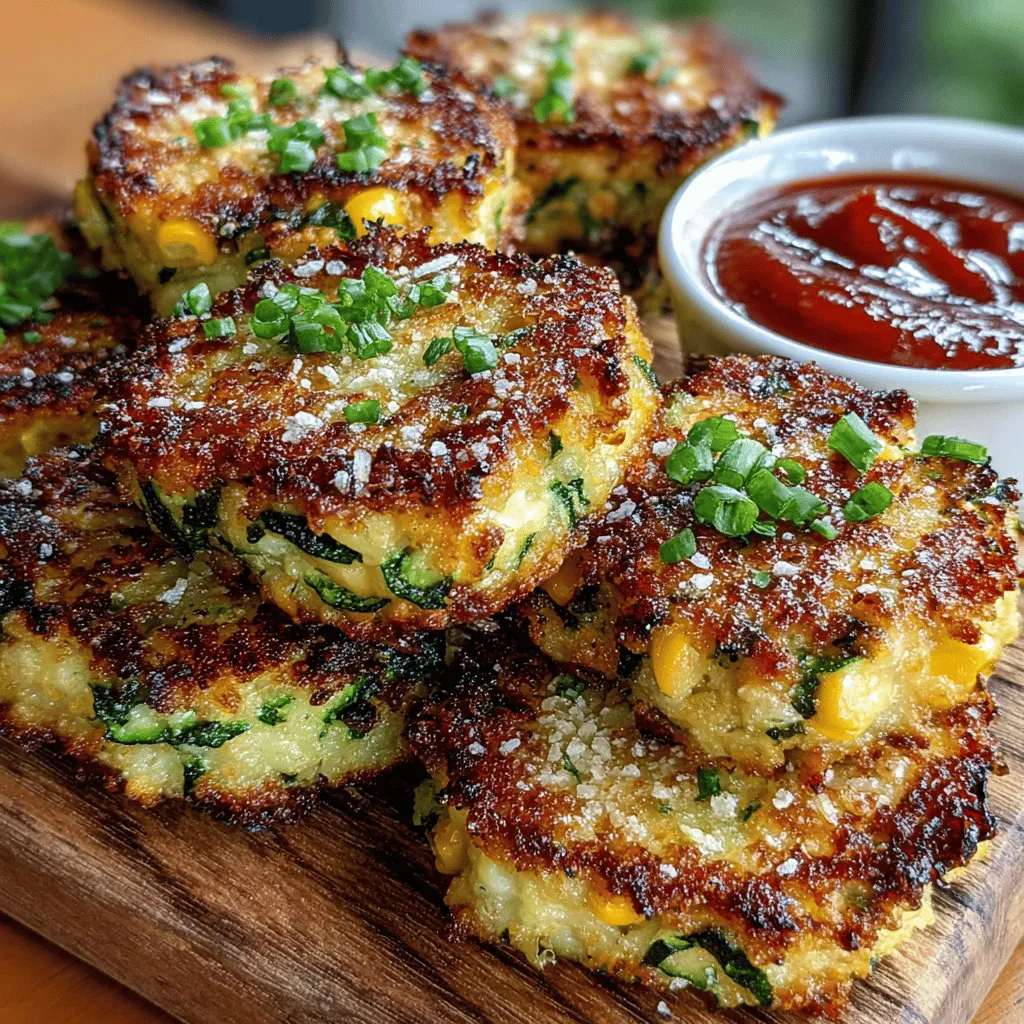 If you're on the lookout for a delicious and nutritious snack or appetizer, look no further than Zucchini Corn Parmesan Bites. This delightful recipe combines the subtle sweetness of corn with the fresh, mild flavor of zucchini, all brought together by the rich, nutty essence of Parmesan cheese. Whether you're planning a casual gathering, a festive celebration, or simply need a wholesome snack for yourself, these bites offer a perfect blend of taste and health, making them a fantastic choice for any occasion.