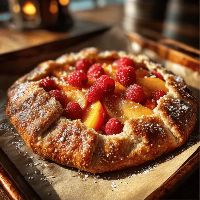 The Peach Raspberry Summer Galette is a delightful celebration of summertime flavors, showcasing the sweet juiciness of ripe peaches paired with the refreshing tartness of fresh raspberries. This rustic dessert provides a beautiful presentation while being remarkably easy to make, making it an ideal choice for everything from backyard gatherings to casual family dinners or even just a cozy evening at home. In this article, we’ll dive into the ingredients, the step-by-step preparation, and the irresistible allure of baking a galette. With the right guidance, you'll be able to recreate this seasonal treat with ease and confidence.